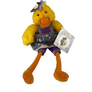 Hallmark Dipsy Duck Plush Storybook Friends Crayola Stuffed Toy Yellow w/Tag VTG